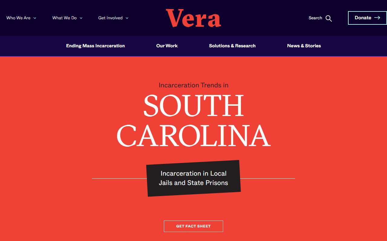 Greenville County inmate population Vera South Carolina incarceration trends