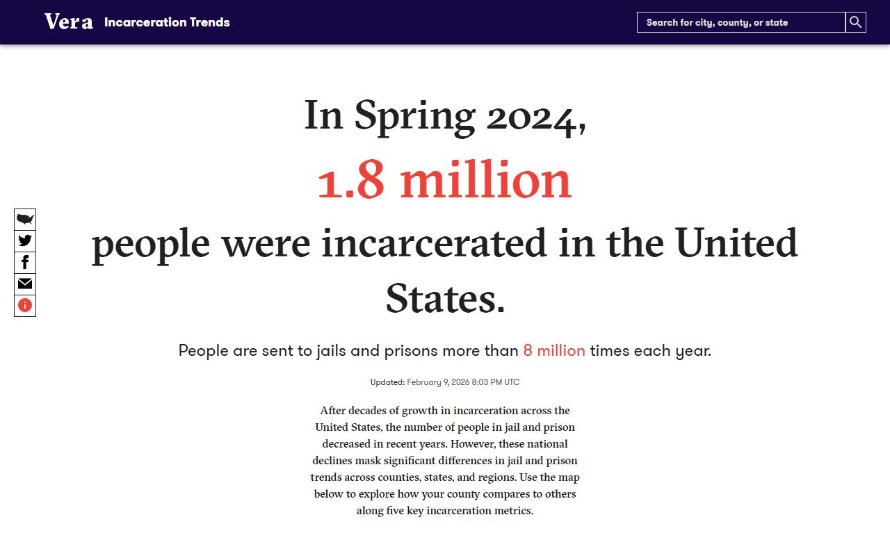 Greenville County inmate population Vera Incarceration Trends tool