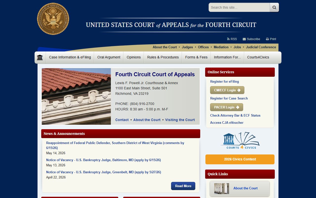 Greenville County released inmates U.S. Court of Appeals Fourth Circuit federal custody